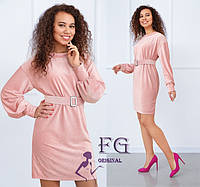 Женское платье из вельвета "Monica"| Распродажа модели 42-44, розовый