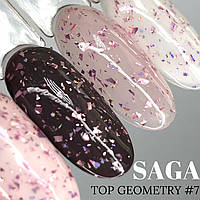 Топ для гель-лаку без липкого шару Saga Professional Top 07 (geometry), 8 мл