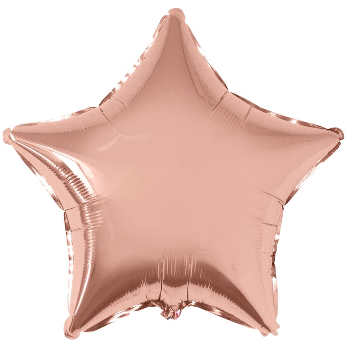 FM 9" Фольгована куля ЗВІЗДА Металік Rose Gold
