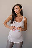 Бежева легка майка для вагітних майбутніх мам високої якості матеріал, 963041-БЖ, фото 7