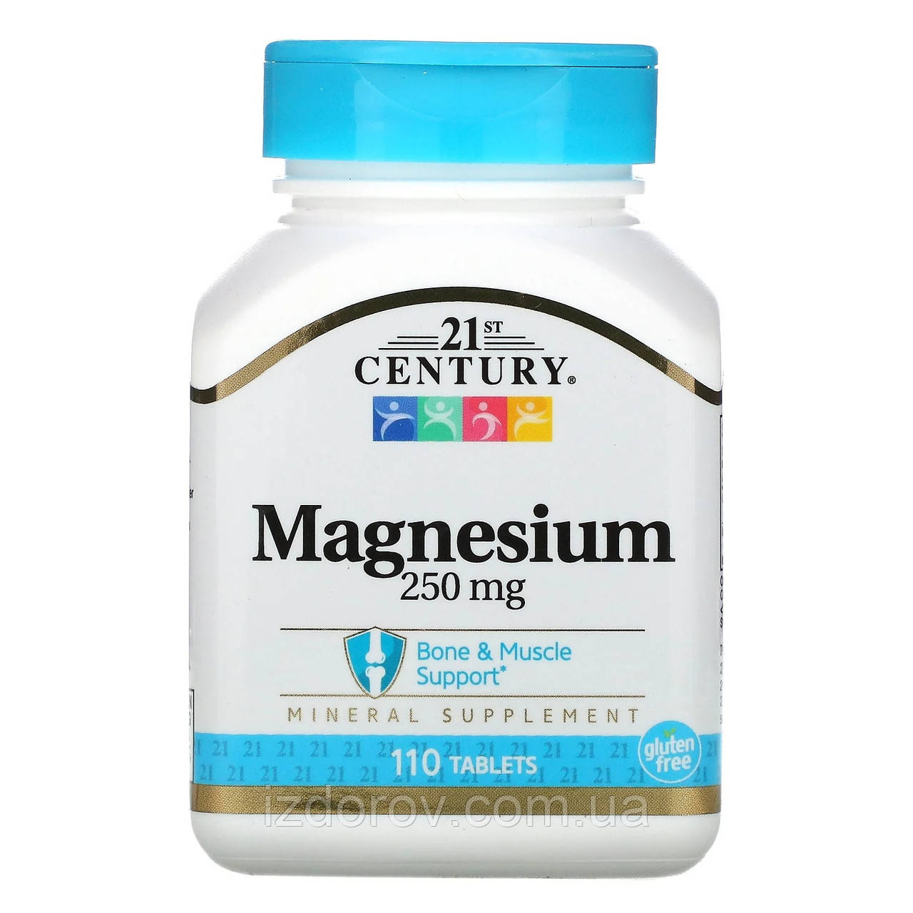 Магній 250 мг Magnesium 21st Century для здоров'я нервової системи м'язових кісток 110 таблеток