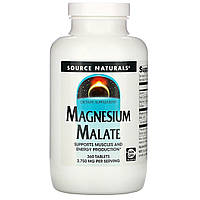 Магний малат Magnesium Malate Source Naturals для здоровья сердца и нервов 360 таблеток