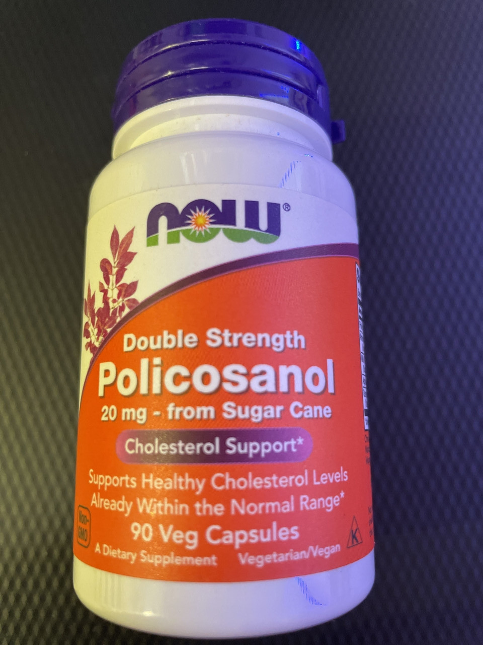 Полікозанол для серця знижує холестирин Now Foods, Policosanol 90 veg caps 20 mg, фото 1