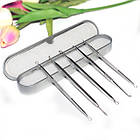 Інструменти для видалення вугрів, прищів Beauty Care в металевому футлярі, фото 2