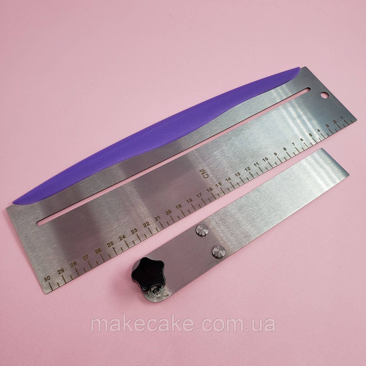 Металевий шпатель-вирівнювач із розміткою, фото 1