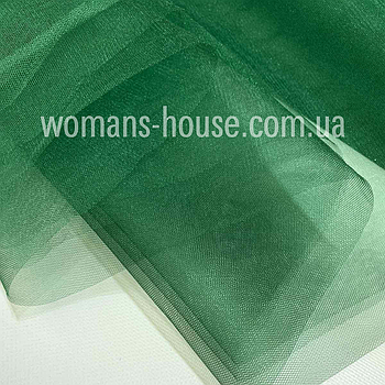 Фатин м'який (середня жорсткість) Крістал ширина 3 м, Зелений