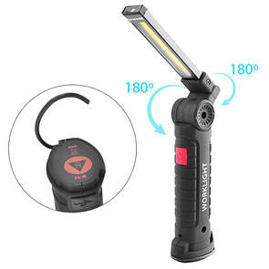 Кемпінговий ліхтар акумуляторний складний ліхтарик для кемпінгу W52 з магнітом та гачком 5 режимів USB заряджання