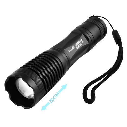 Ліхтар Police 1837-T6, 1x18650/3xAAA, zoom, ЗП 220V/12V, Box
