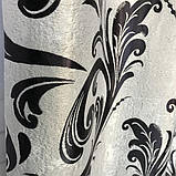 Турецькі готові штори блекаут з ламбрекеном на тасьмі 150х270 см ( 2шт ) Колір - Сірий, фото 9