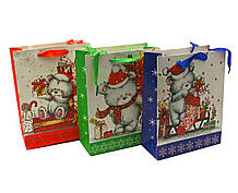 Пакет для подарунків Ведмедик Новий Рік 12 шт. в 1 упаковці