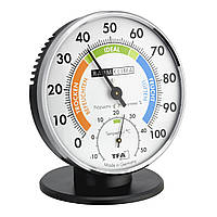 Термогігрометр аналоговий з підставкою TFA Silver 102*35(80)*102(114) мм