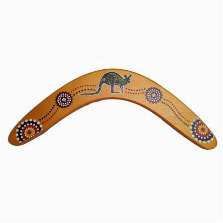 Дерев'яний бумеранг. Бумеранг із липи. Бумеранг розписний. Wooden boomerang, фото 1