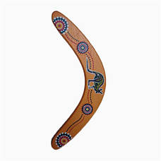 Дерев'яний бумеранг. Бумеранг із липи. Бумеранг розписний. Wooden boomerang, фото 4
