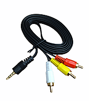 Шнур mini jack 3.5мм-3RCA 1,5 метра