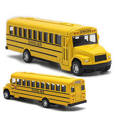 Модель автомобіля School bus 1:64. Іграшкова машинка Шкільний автобус. Металева інерційна машинка, фото 6