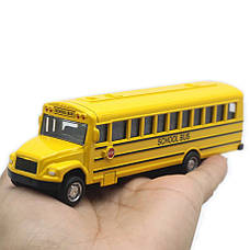 Модель автомобіля School bus 1:64. Іграшкова машинка Шкільний автобус. Металева інерційна машинка, фото 5
