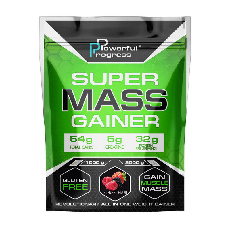 Гейнер для набору маси Powerful Progress Super Mass Gainer (2 кг) Гейнер поверфул прогрес chocolate