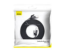 Кабель Baseus high Speed Six types of RJ45 Gigabit network cable (flat cable) 8M \ Black