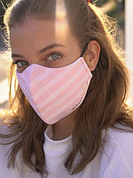 Тканева многоразовая маска Victoria's Secret Розовая в Полоску (2202)