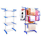 Багатоярусна сушарка для білизни до 50 кг, (172х73х64 см) Garment Rack / Складна сушарка підлогова, фото 4