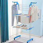 Багатоярусна сушарка для білизни до 50 кг, (172х73х64 см) Garment Rack / Складна сушарка підлогова, фото 8