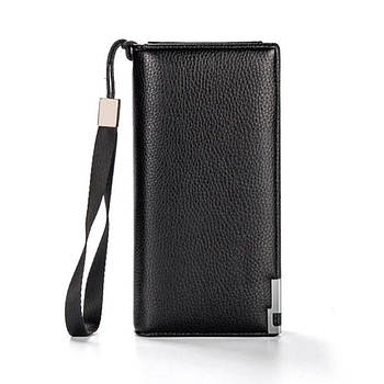 Портмоне чоловіче - гаманець (19 х 10 х 3,5 см) Baellerry Classic New / Чоловічий клатч з ремінцем