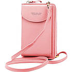 Жіночий клатч-гаманець (18х12х3 см) BAELLERRY Forever Young, Пудра / Сумка-портмоне з ремінцем на плече, фото 4