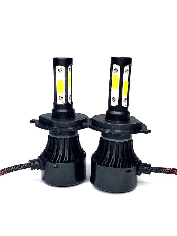 Автомобільні LED лампи H4 яскраві 10000 Lm S3 на 4 сторони Headlight 6500 K дальній ближнє світло. Комплект 2 шт, фото 1