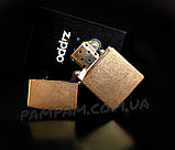 Запальничка Zippo 49477 Regular Tumbled Brass, фото 4