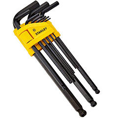 Набір ключів 6-ти гранн. 9 од. з кулькою. Stanley 0-69-256