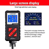 АНАЛІЗАТОР автомобільних АКУМУЛЯТОРІВ і мото KONNWEI KW710 6V, 12V, 24V дисплей 3.2", фото 2