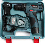 Акумуляторний шуруповерт Bosch TSR12-2LI з набором 12V 3Ah Li-Ion дриль-шуруповерт бош, фото 8