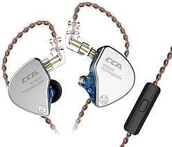 Провідні гібридні навушники CCA CA4 c мікрофоном Blue (Гарнітура CCA CA4)