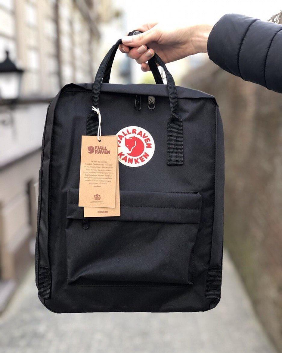 Рюкзак Fjallraven Kanken classic ААА-класу! | Чорний