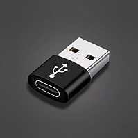 Перехідник USB Male to Type-C Female Adapter Converter. Адаптер TypeC (мама) - USB (тато) WC32QS Чорний