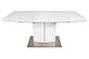 Розкладний стіл Nicolas Dallas 140-180х85см білий матовий МДФ зі скляним покриттям на одній ніжці, фото 10