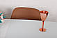 Розкладний стіл Nicolas Dallas 140-180х85см білий матовий МДФ зі скляним покриттям на одній ніжці, фото 4
