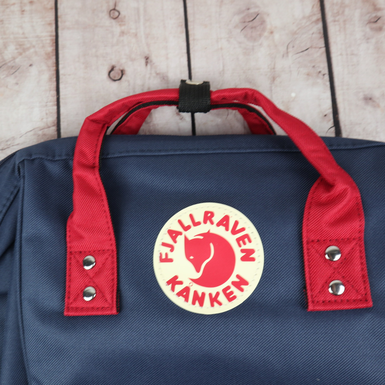 Рюкзак синий красная ручка городской модный 16 литров от бренда Kanken Classic Totepack Канкен школьный - фото 2 - id-p1465793457