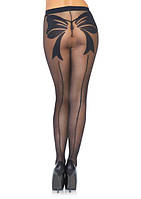 Колготки Leg Avenue Woven bow crotchless pantyhose | Puls69