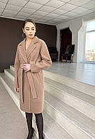 Зимнее женское теплое пальто классического кроя, премиум качество