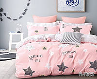 Комплект постельного белья для девочки розовый из ранфорса с компаньоном R7623