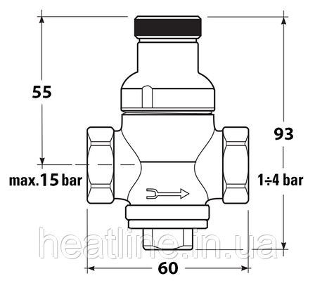 Редуктор тиску FIV 3/4", фото 3