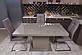 Розкладний стіл Nicolas Manhattan 120-163х81.6см матовий мокко МДФ зі скляним покриттям на одній ніжці, фото 5