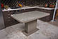 Розкладний стіл Nicolas Manhattan 120-163х81.6см матовий мокко МДФ зі скляним покриттям на одній ніжці, фото 4