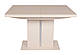 Розкладний стіл Nicolas Manhattan 120-163х81.6см капучіно матовий МДФ зі скляним покриттям на одній ніжці, фото 9