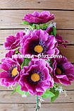 Штучні квіти - Мак букет, 40 см Фіолетовий, фото 2