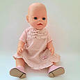 Одяг для Baby Born / Бебі Борн набір одягу рожевий плаття туфлі до 43 см, фото 2