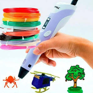 3Д ручка з LCD-дисплеєм 3D PEN, Жовтий