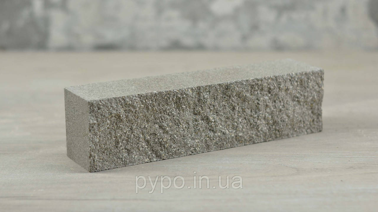Цегла колота мармур половинка стінова Світло-Сірий "Slim Stone".