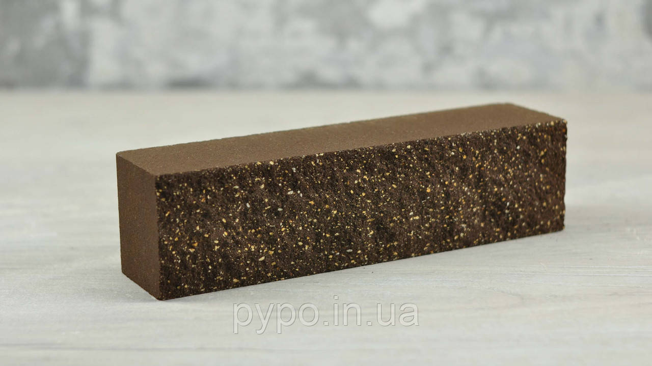 Цегла колота мармур половинка стінова Кавовий "Slim Stone".